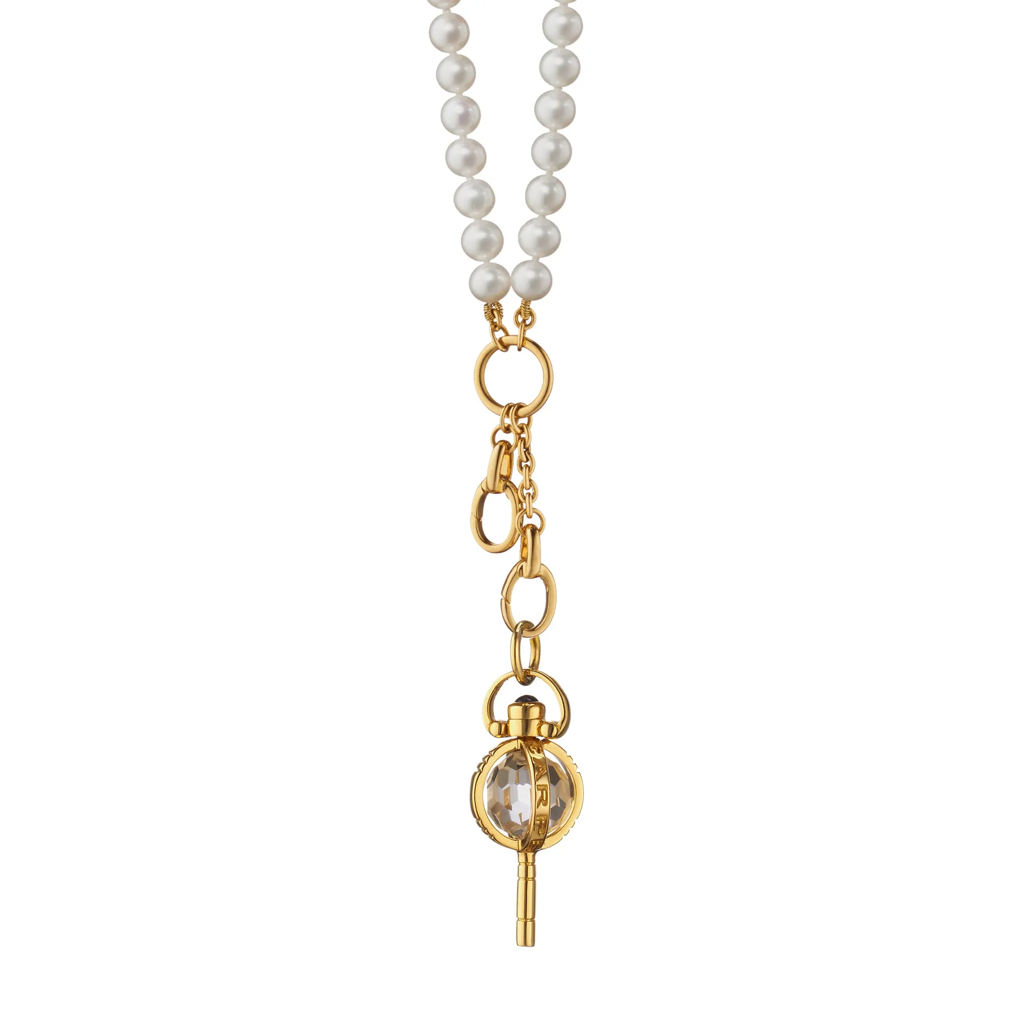 Design Your Own Mother of Pearl Sun and Mini "Carpe Diem" Key Charm Necklace