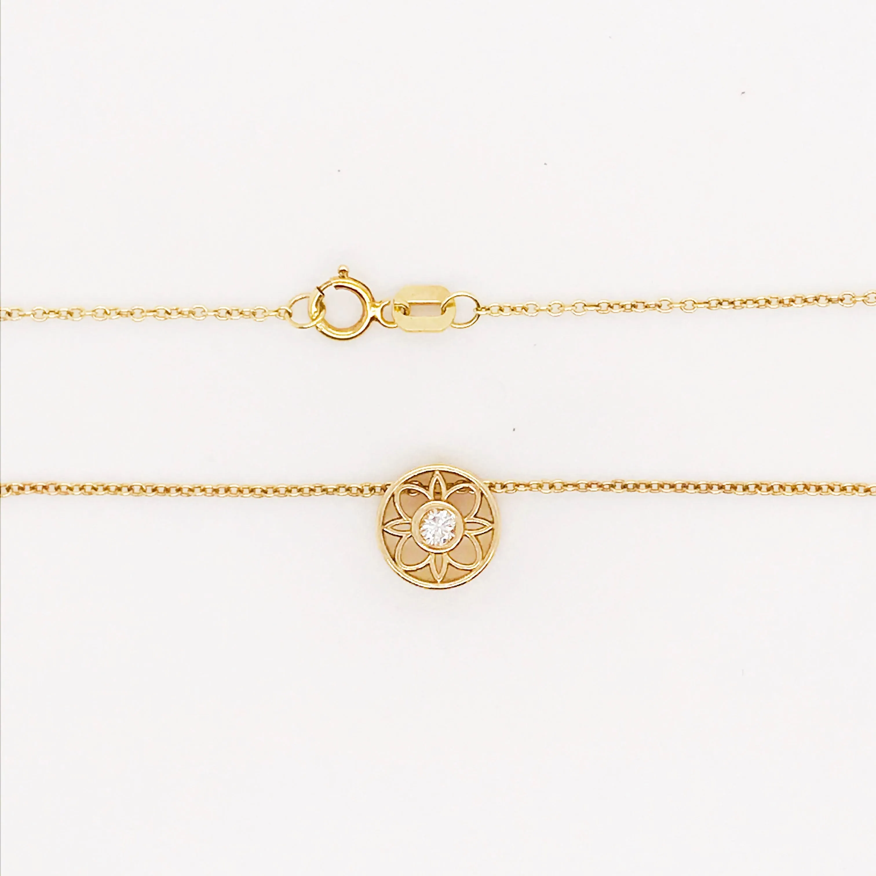 Diamond Floral Slide Necklace