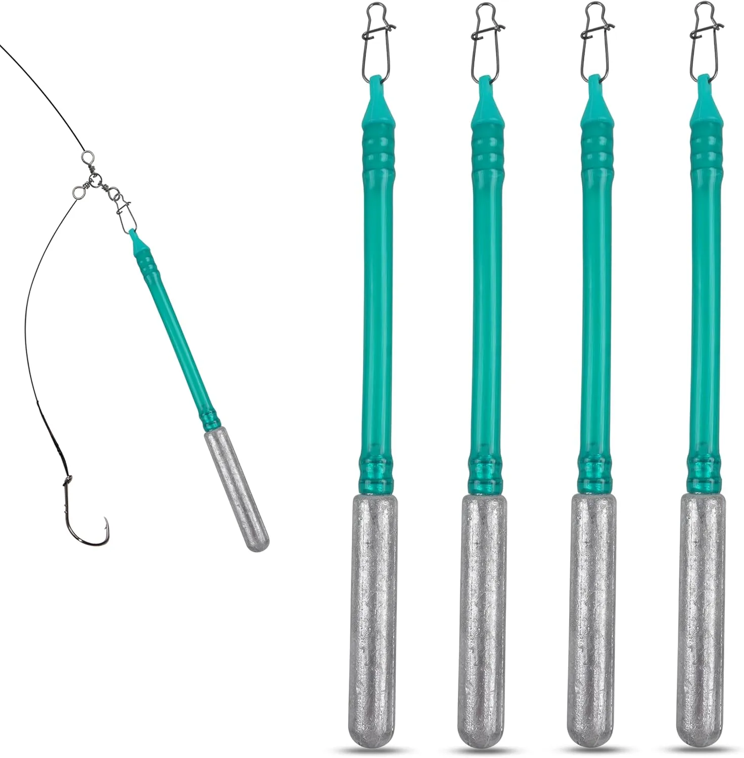 Dragging Weights for Catfish, 4pcs Drag Weight Catfishing No Snag Sinker Dragging Drift Weight for Bottom Bouncing, Trolling, Drifting, Snagless Catfish Sinker Weight