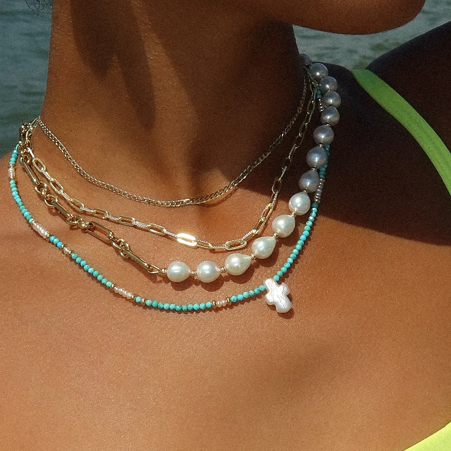 Dual Necklace | Pearl