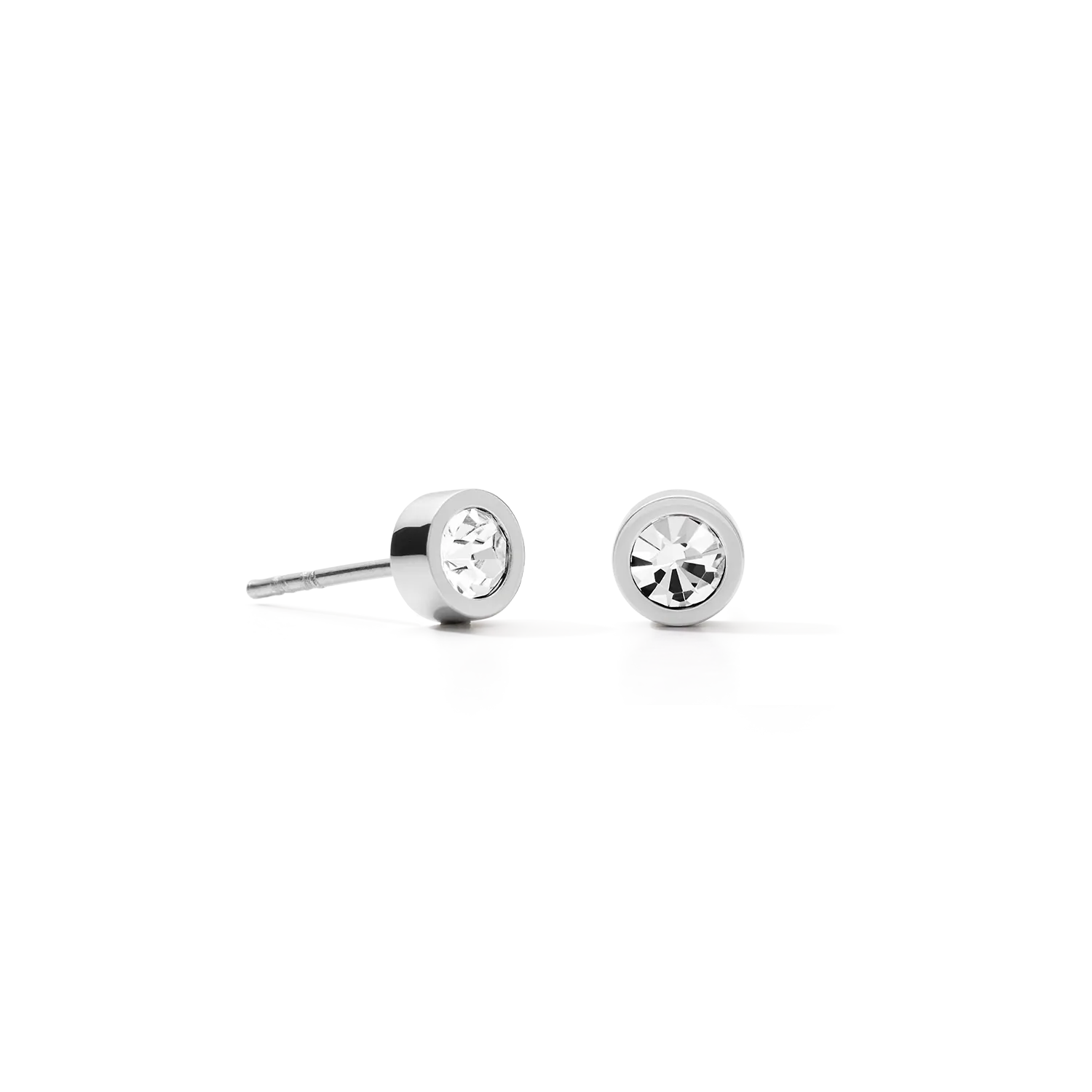 Earrings Sparkling Dot silver crystal