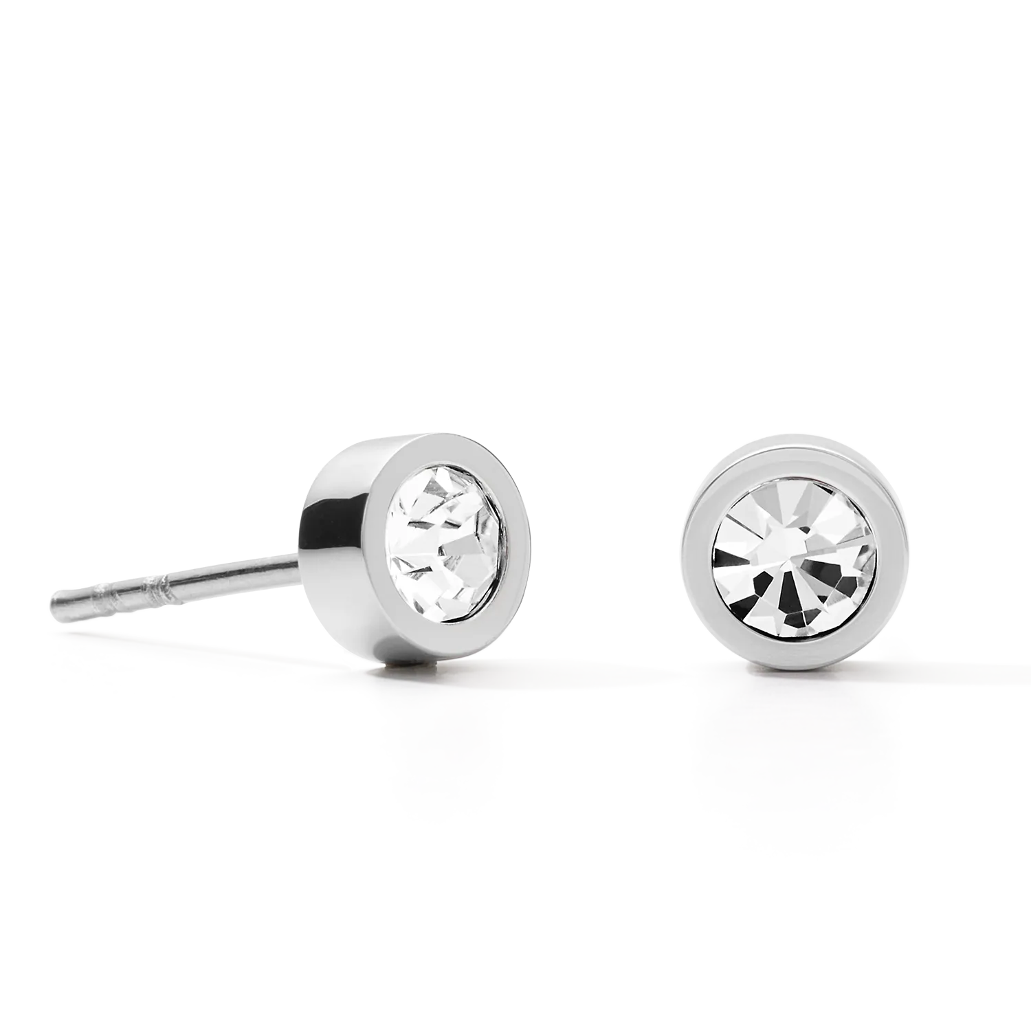 Earrings Sparkling Dot silver crystal