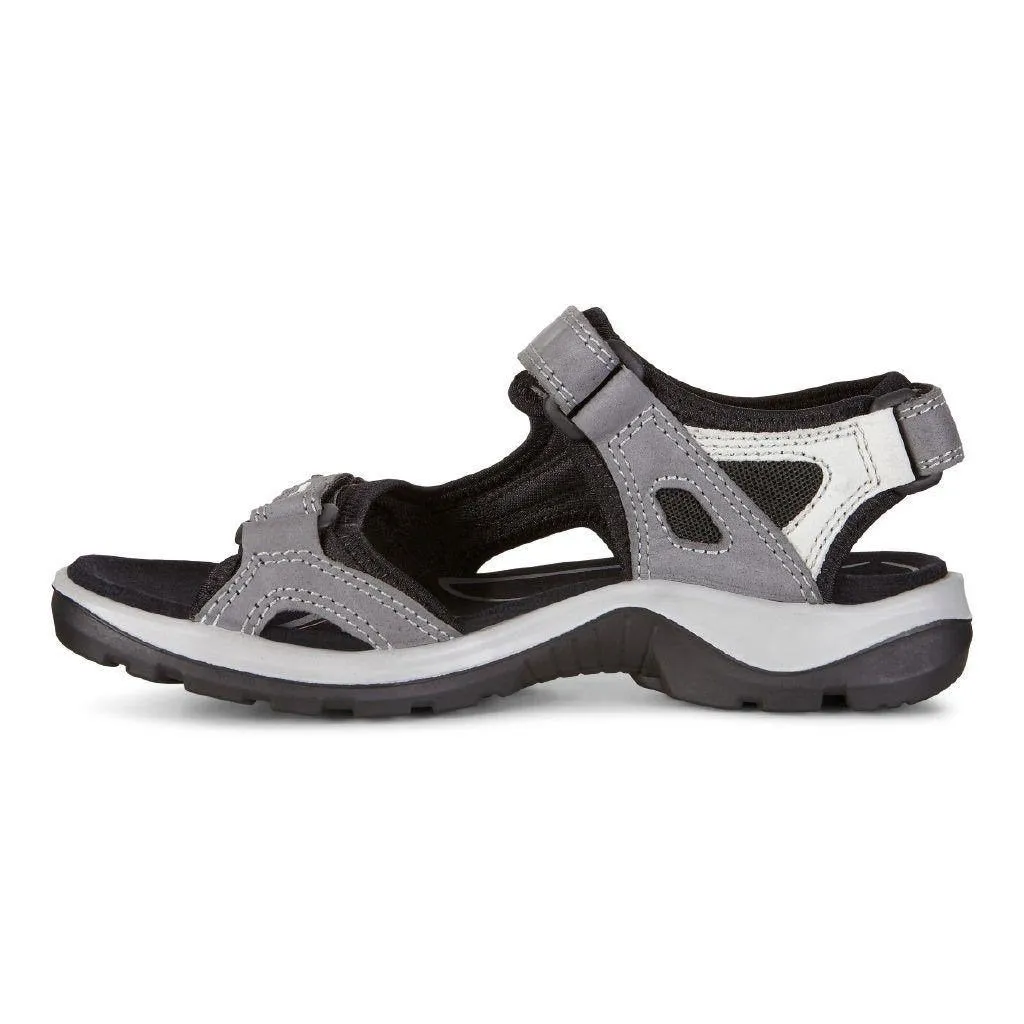 ECCO Womens Yucatan Sandal in Road Titanium Leather, Style 069563