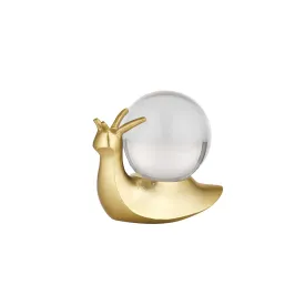 Escargot Metal Ornament 10x9cm Gold