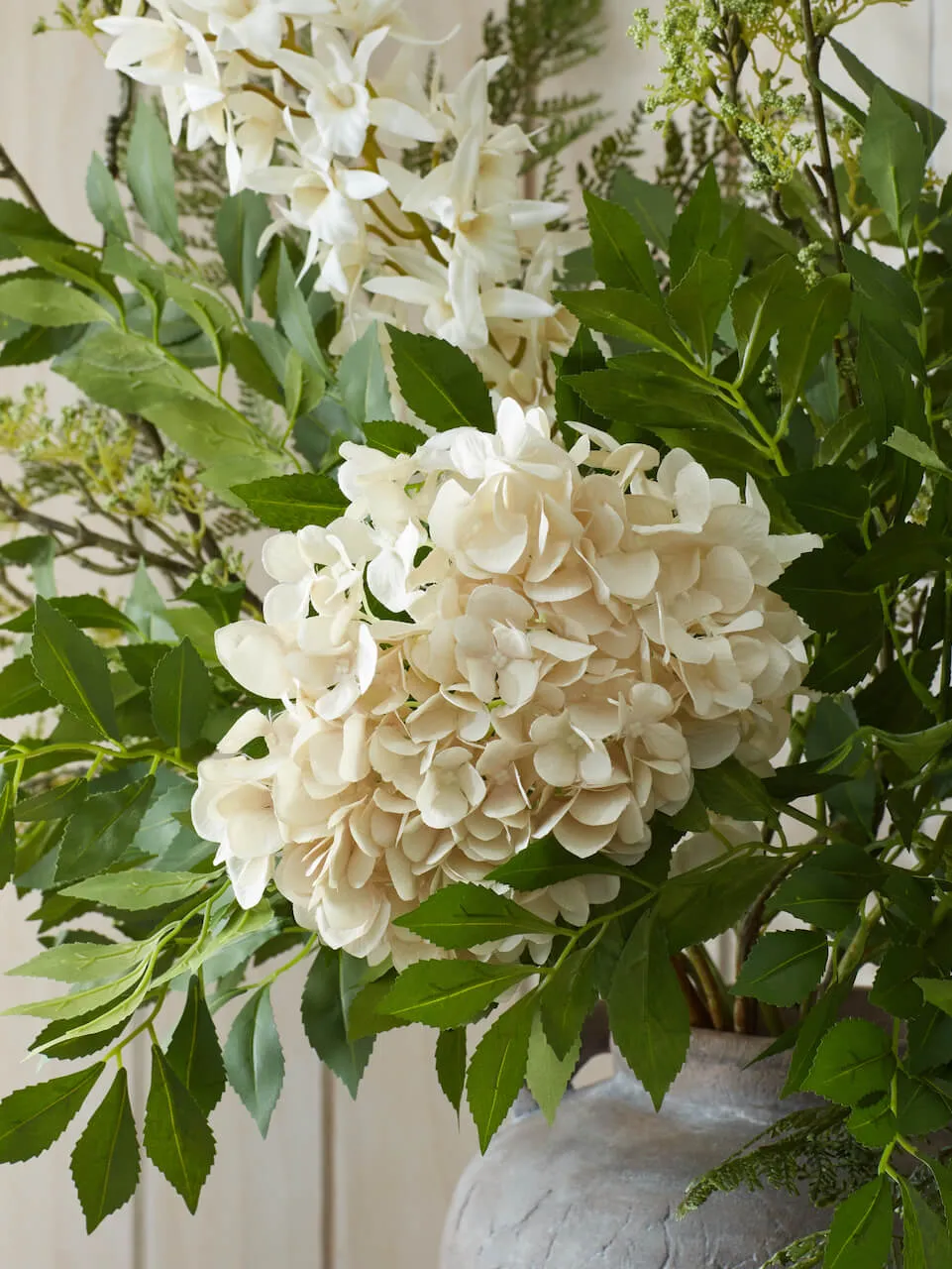 Faux Cream & Green Bouquet