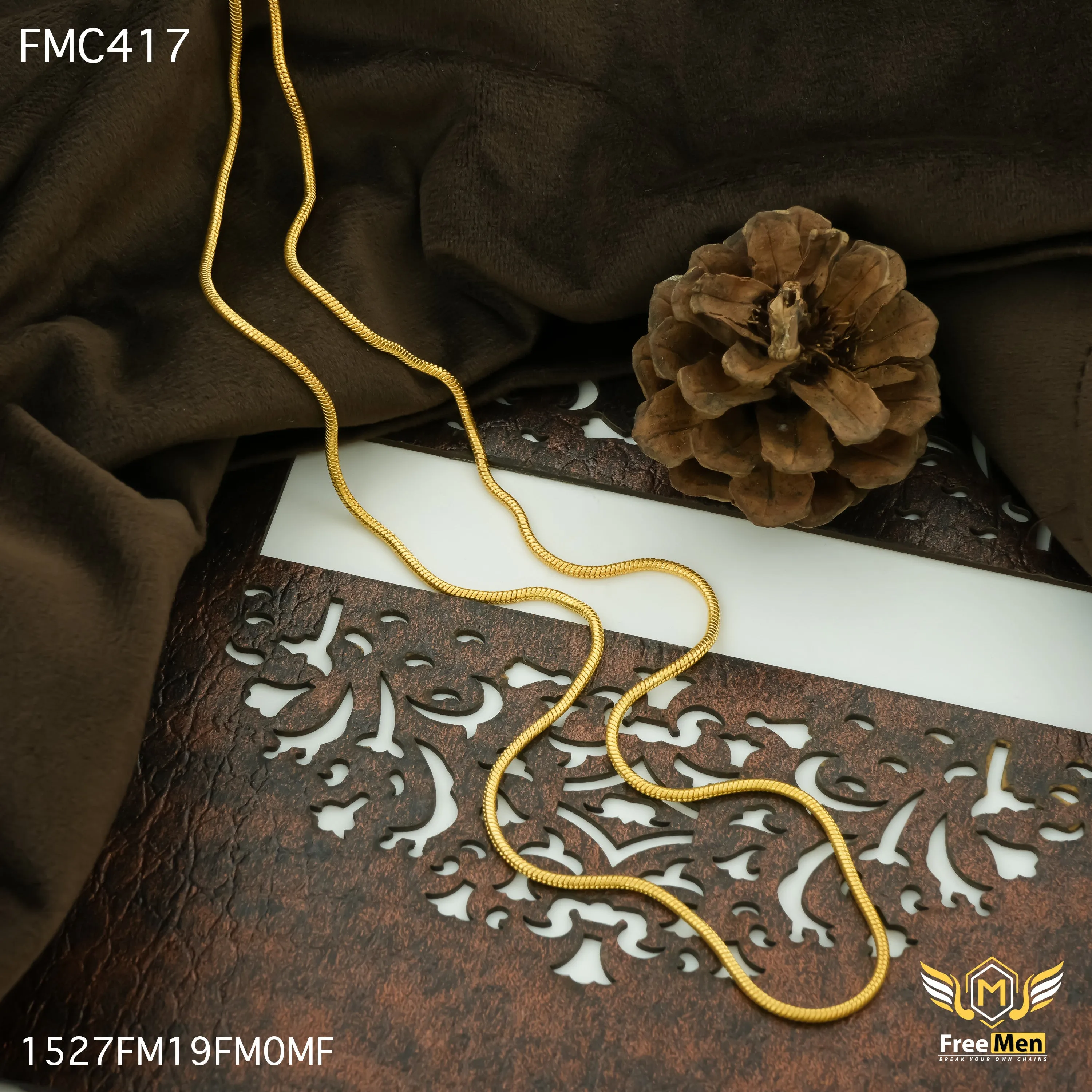 Freemen Delicate Light Snake Gold plated Chain Design - FMGC417