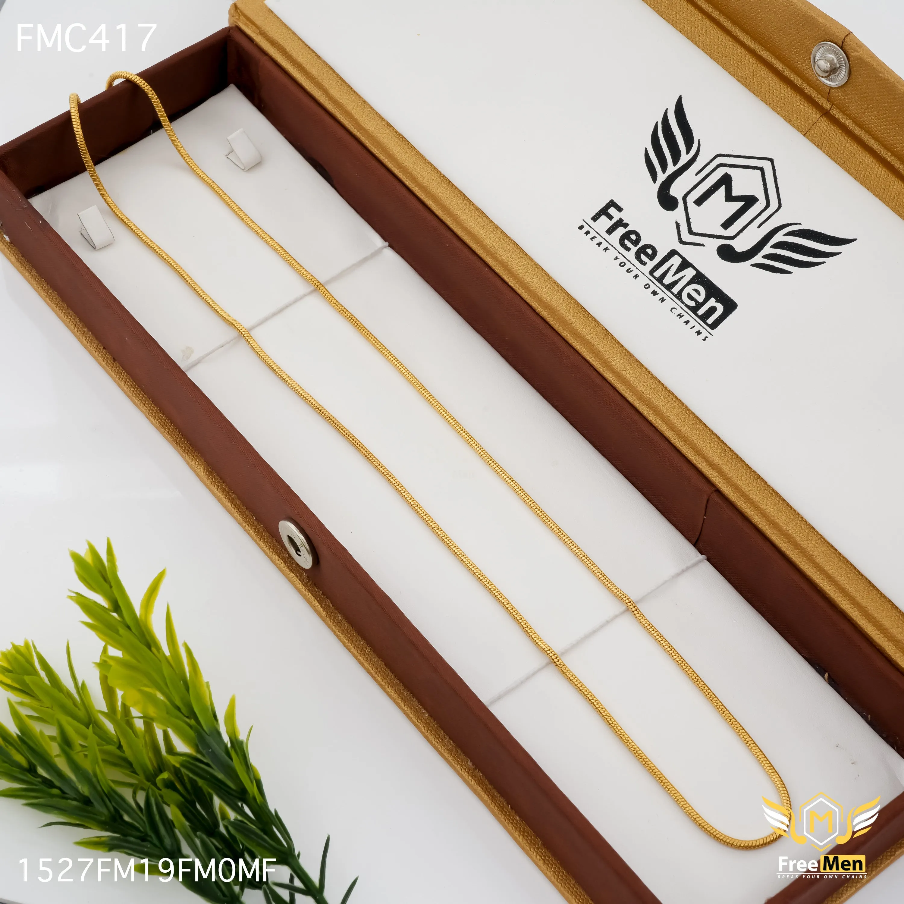 Freemen Delicate Light Snake Gold plated Chain Design - FMGC417