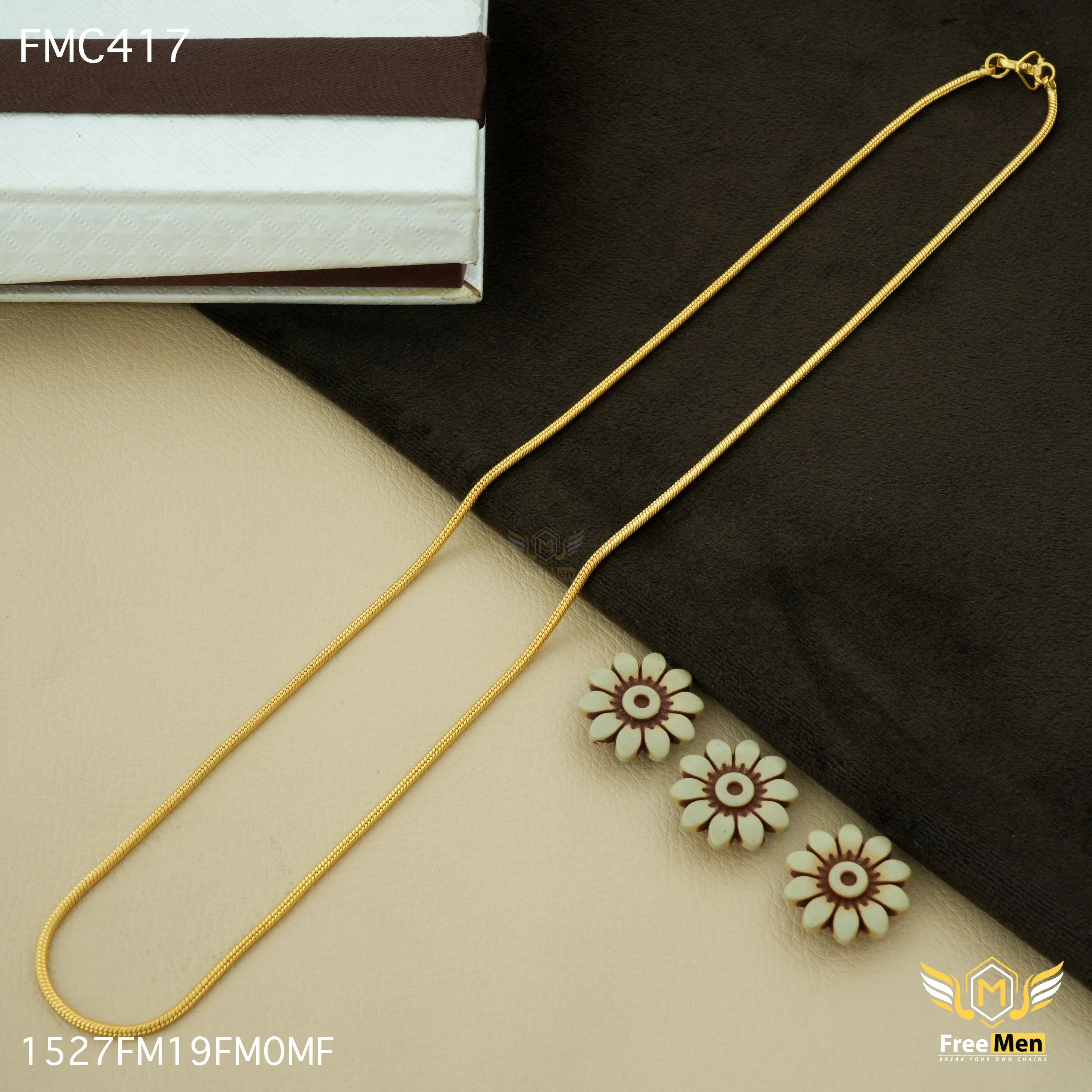 Freemen Delicate Light Snake Gold plated Chain Design - FMGC417