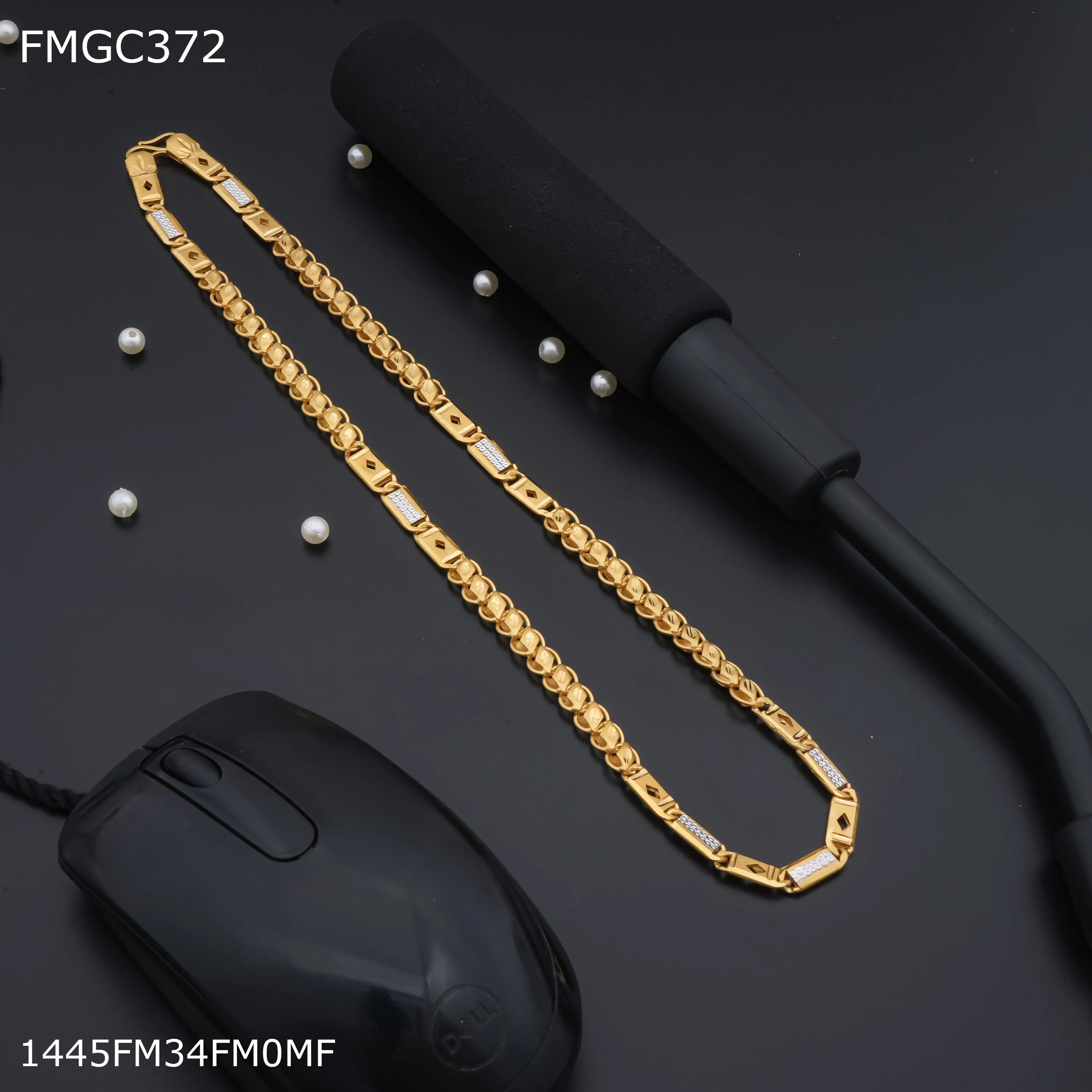 Freemen Diamond nawabi gold  plated Chain Design - FMGC372