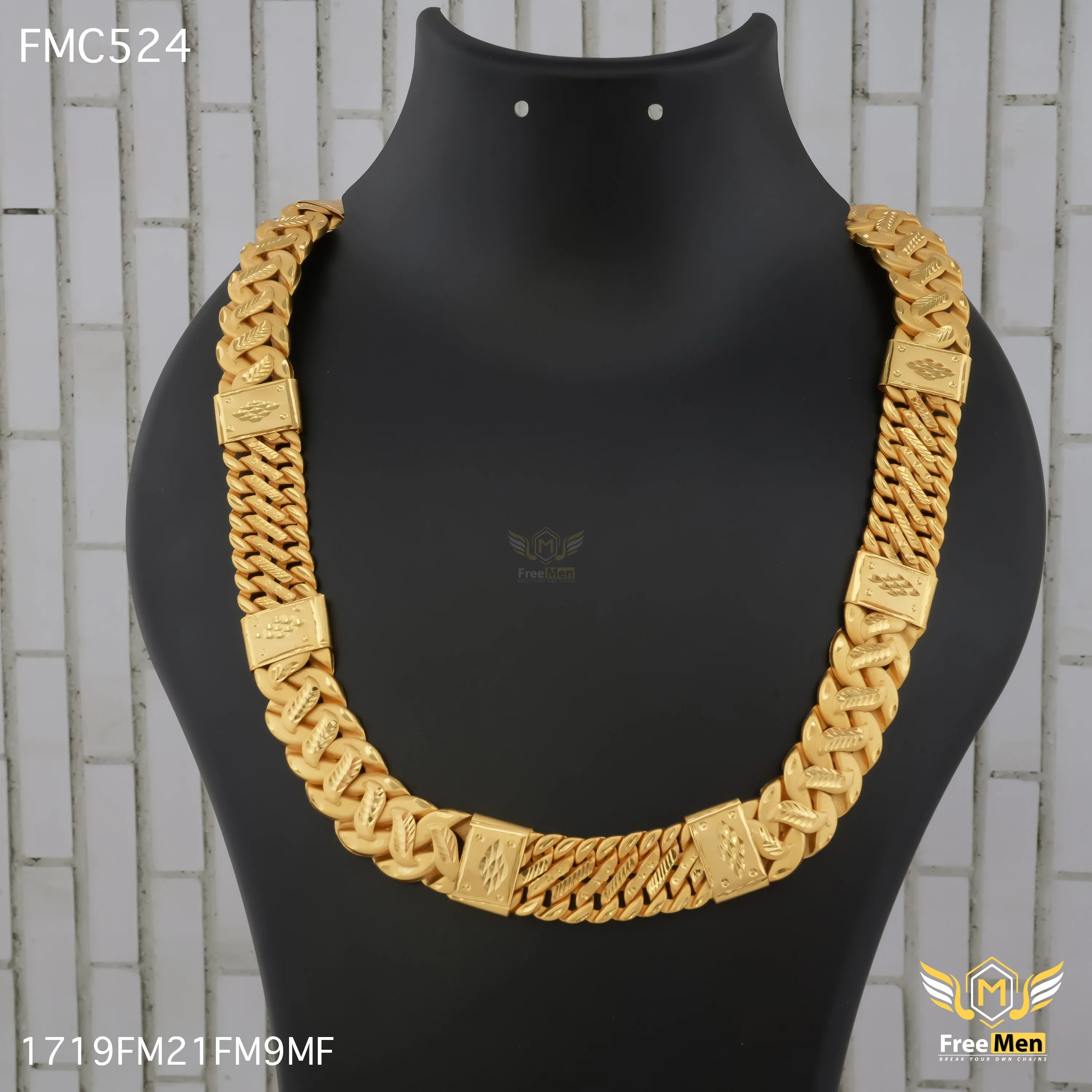 Freemen Elegant Singapore Lotus Design Chain for Man - FMC524