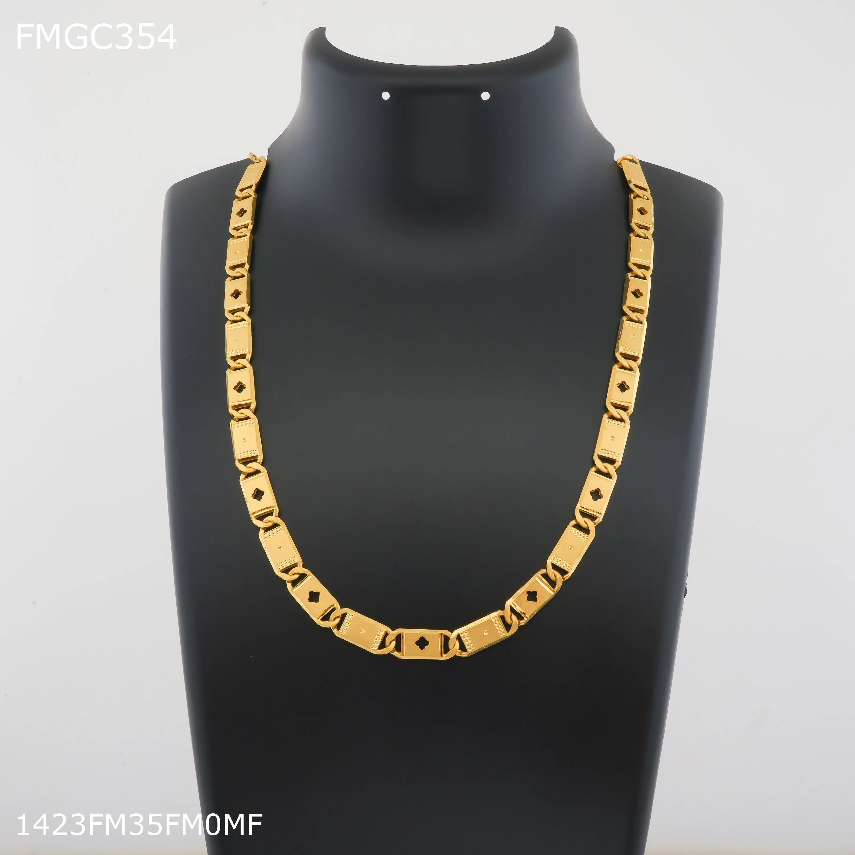 Freemen Flower cut nawabi gold plated Chain Design - FMGC354
