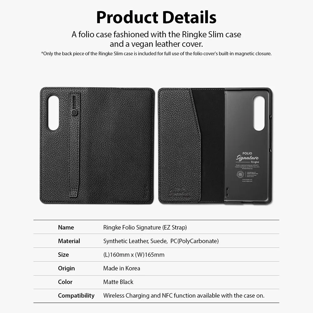 Galaxy Z Fold 3 Case | Folio Signature EZ Strap