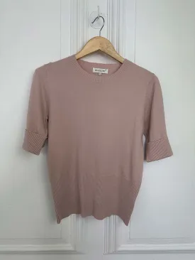 Gold Button Super Soft Knit - Blush