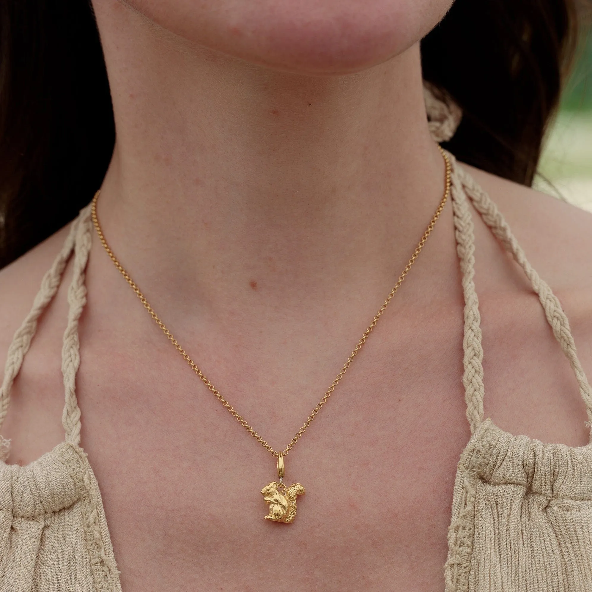 Gold Plated Squirrel Charm
