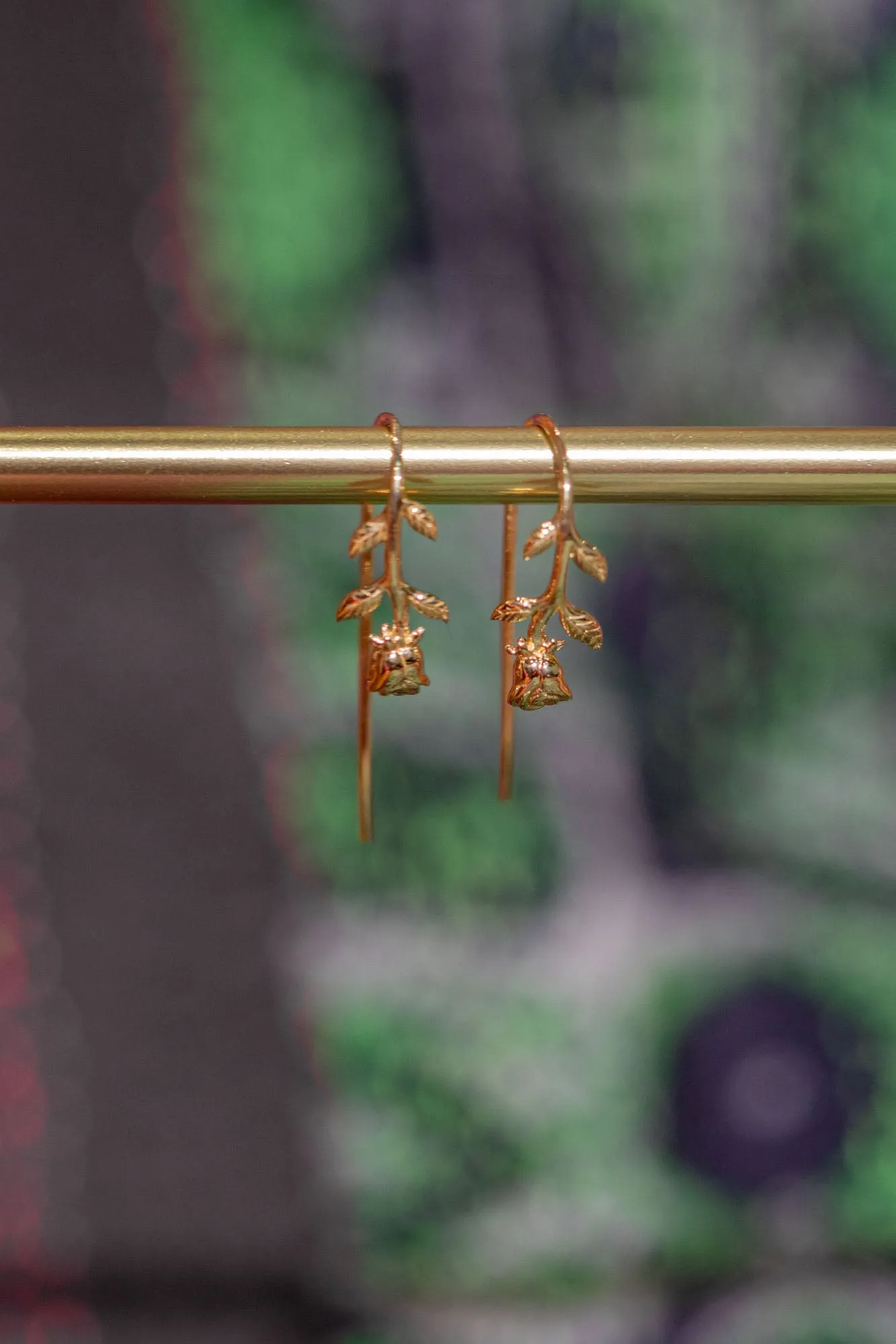Gold Rosette Earrings