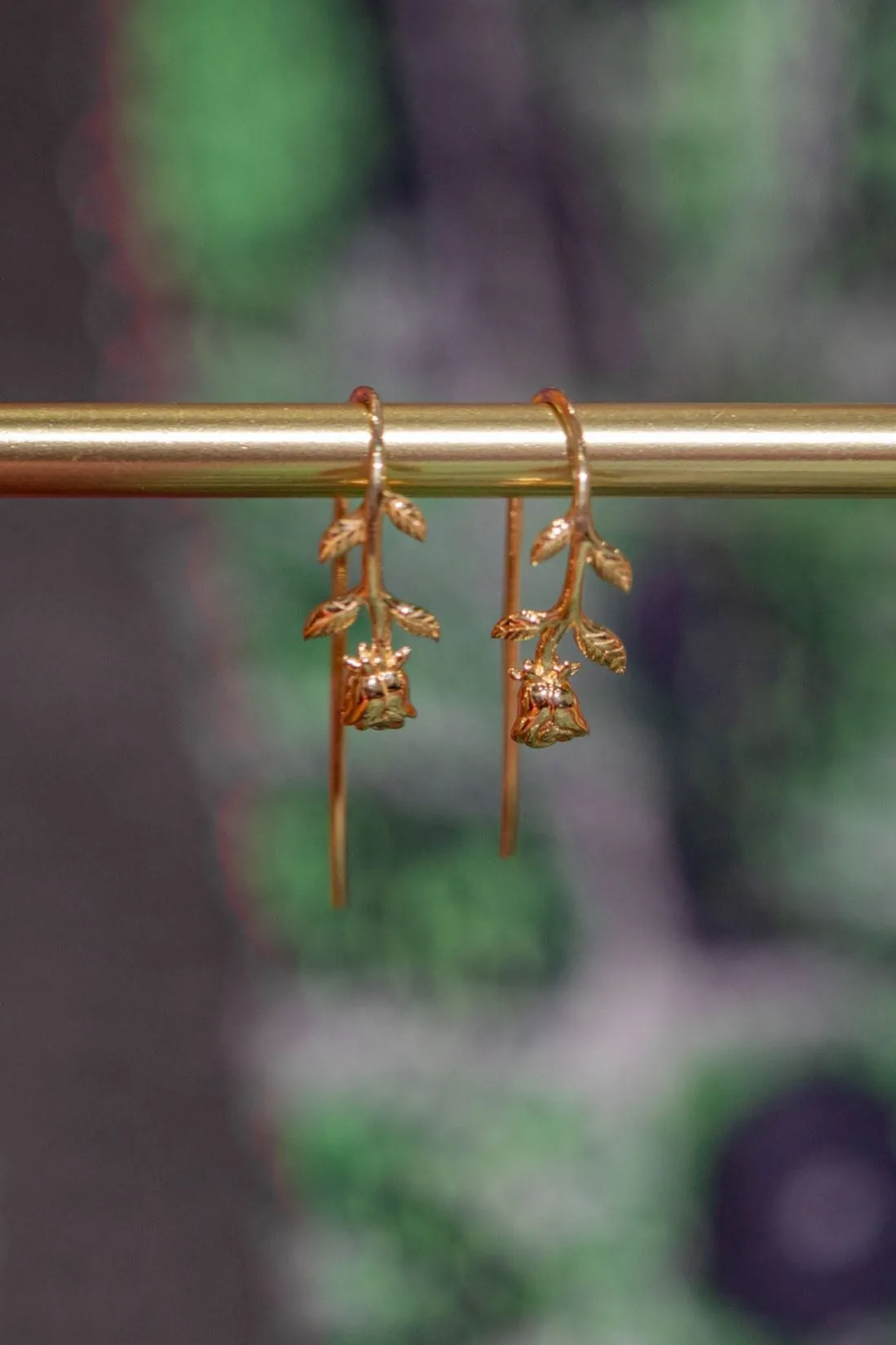 Gold Rosette Earrings