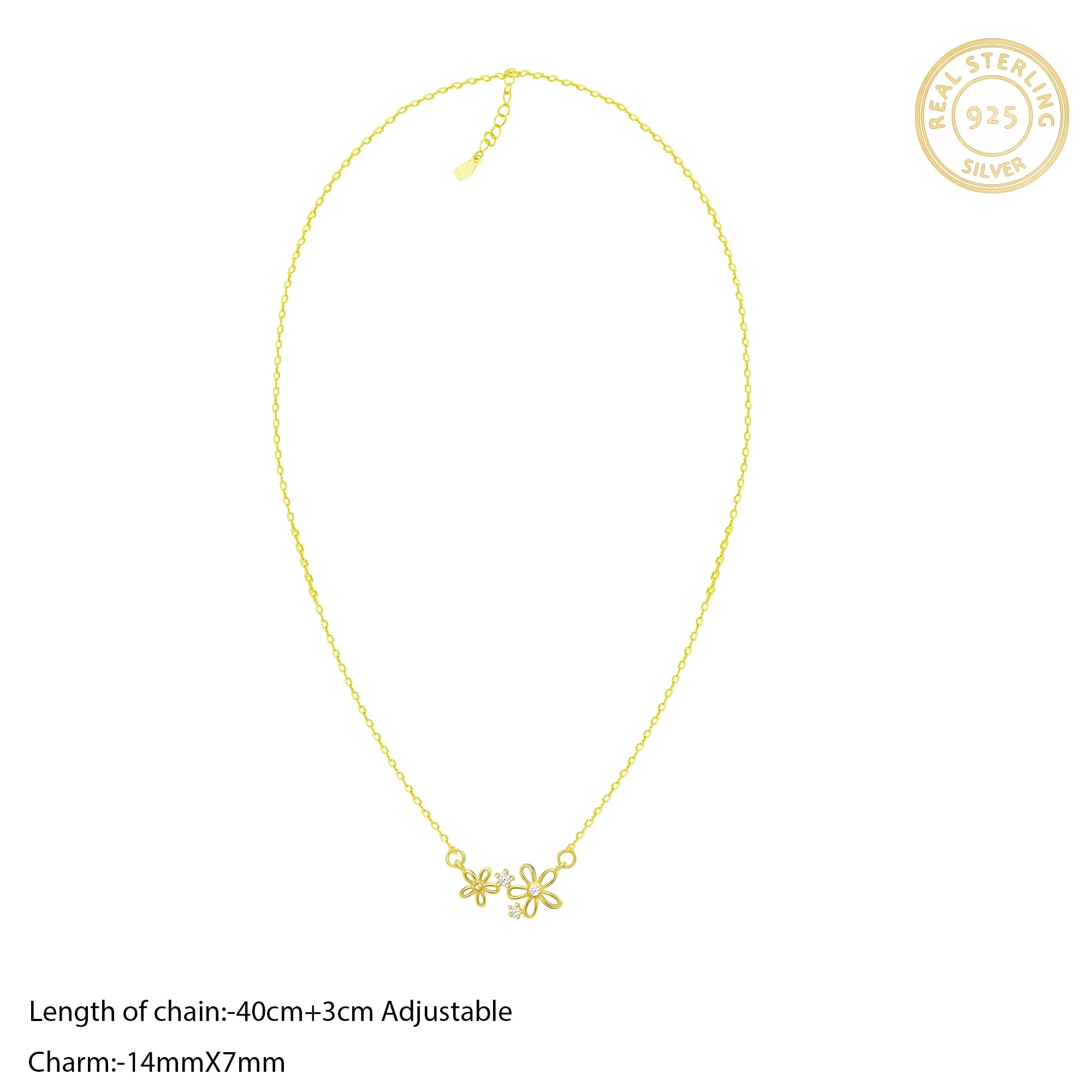 Golden Shimmer Bloom Necklace
