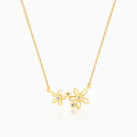 Golden Shimmer Bloom Necklace
