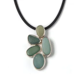 Green Beach Rocks Necklace