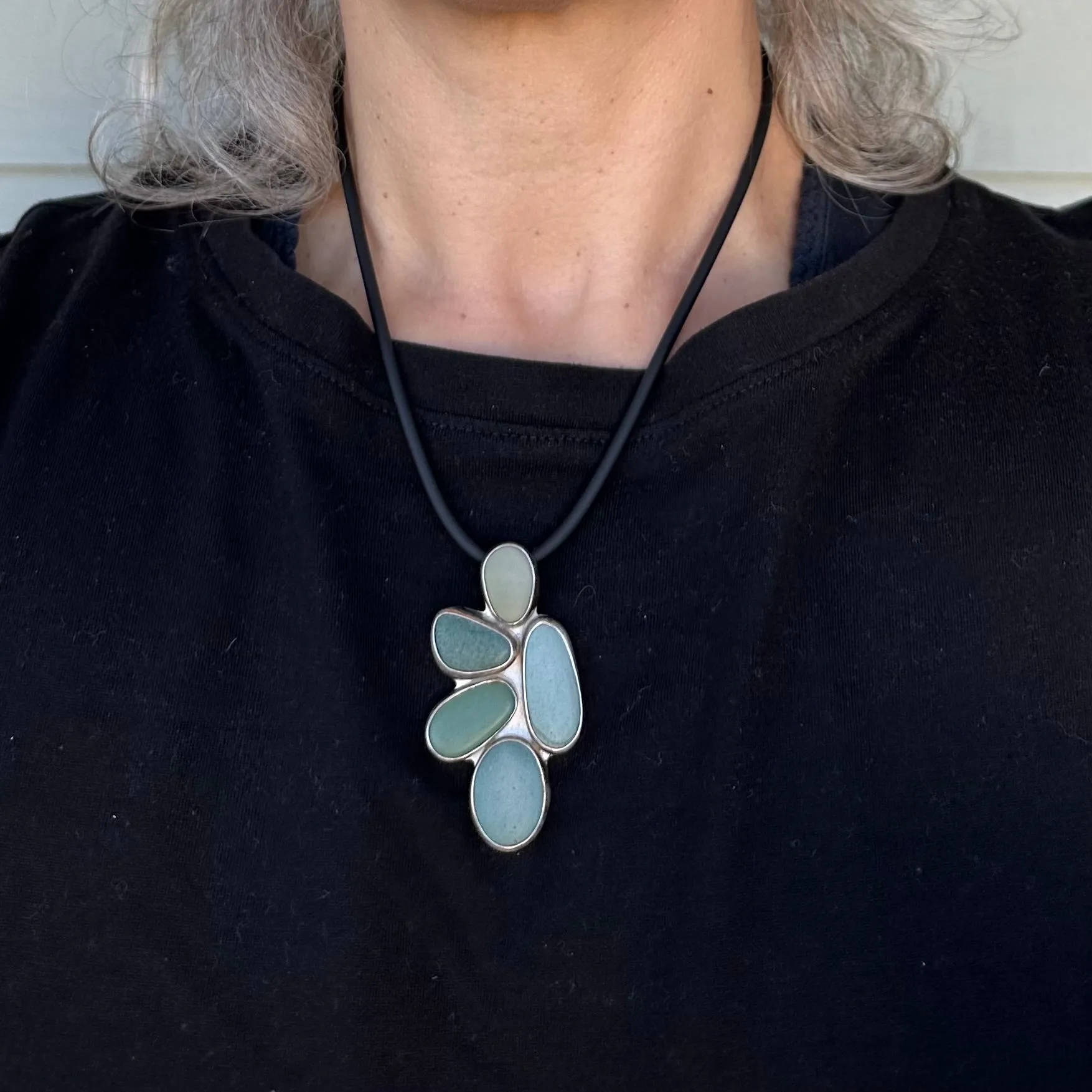 Green Beach Rocks Necklace