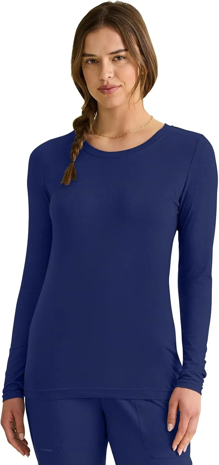 Healing Hands Women's Underscrub Soft Knit Melissa Longsleeve Scrub Tee with Breathable & Easy Care Fabric 5047