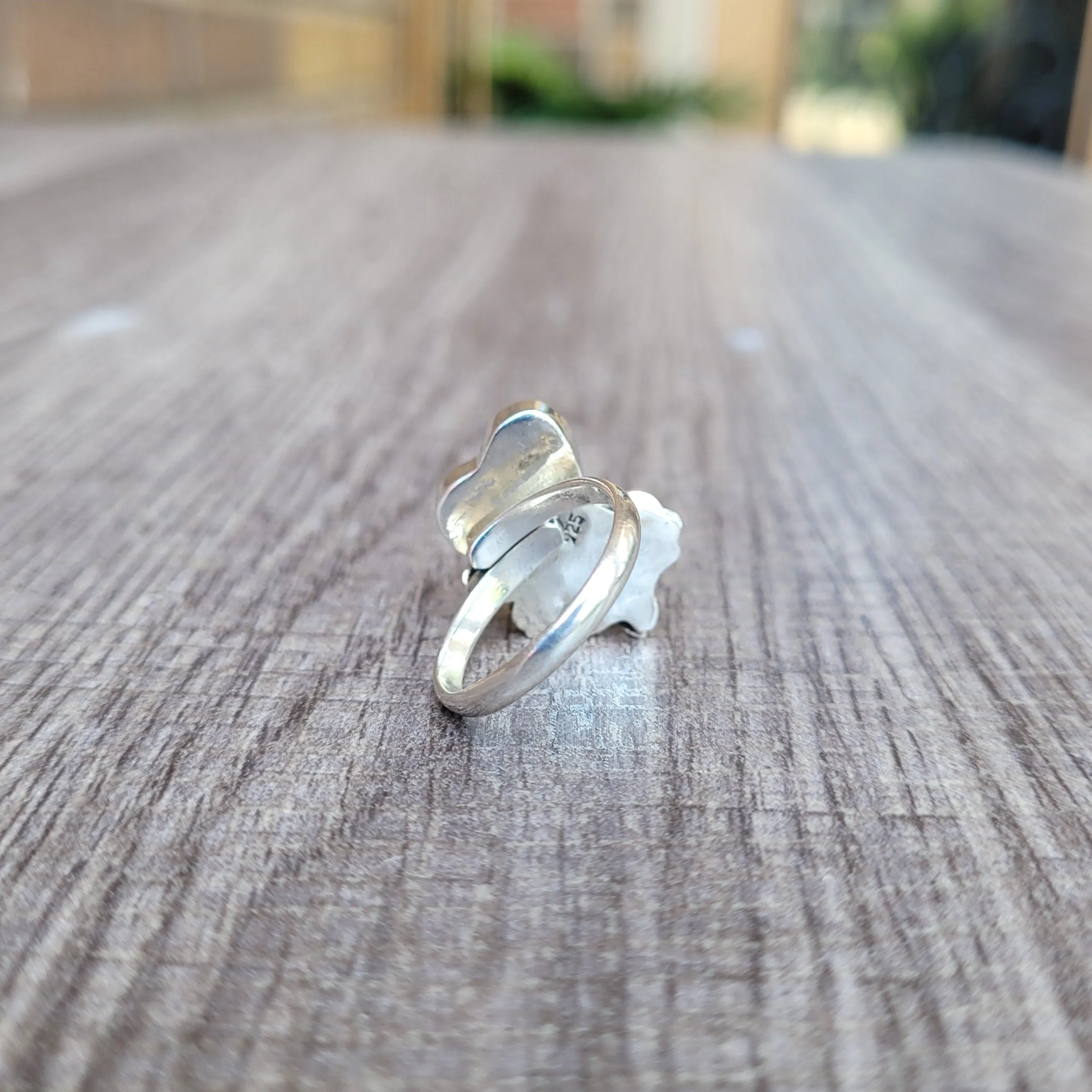 Heart & hummingbird (ajustable) silver 925 ring