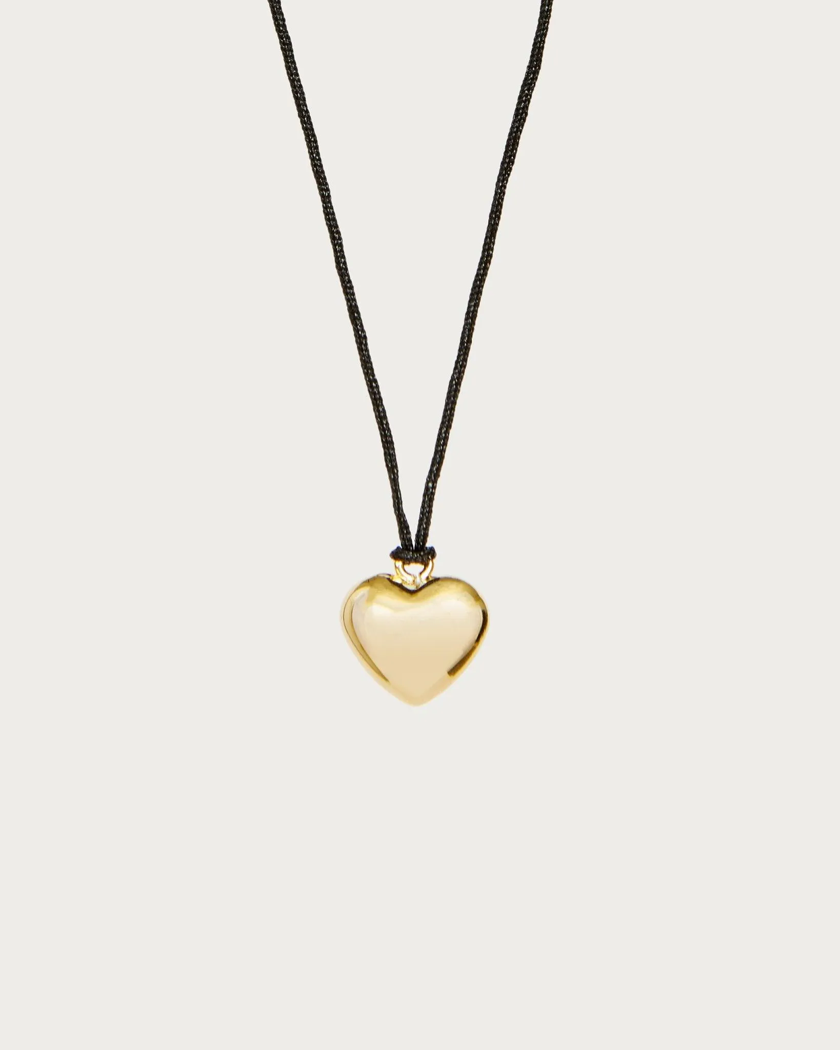 Heart Cord Necklace in Silver
