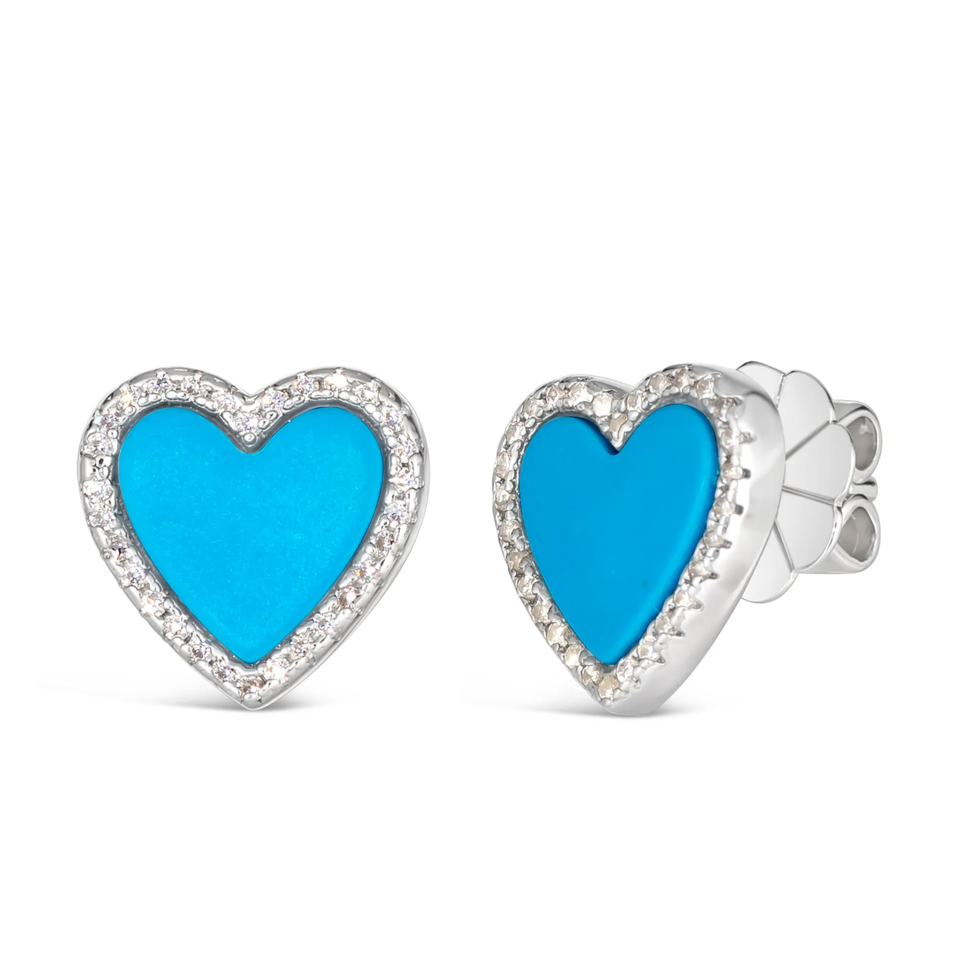 House of Hearts Blue Turquoise Earrings
