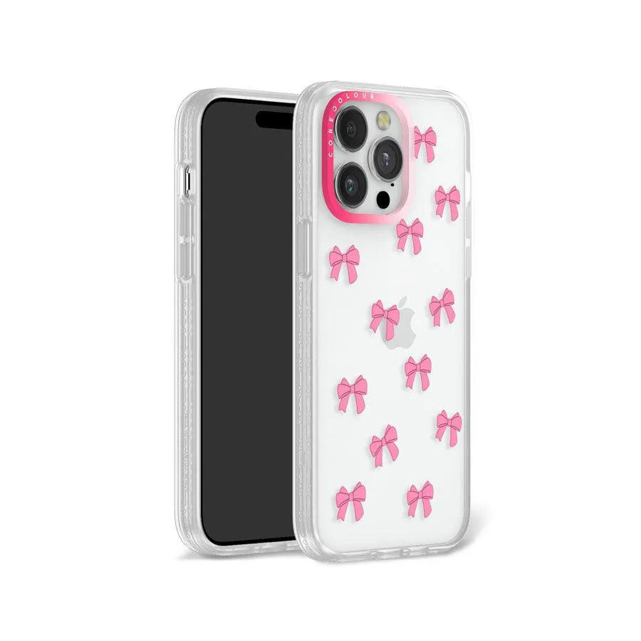 iPhone 12 Pro Max Pink Ribbon Bow Mini Phone Case MagSafe Compatible