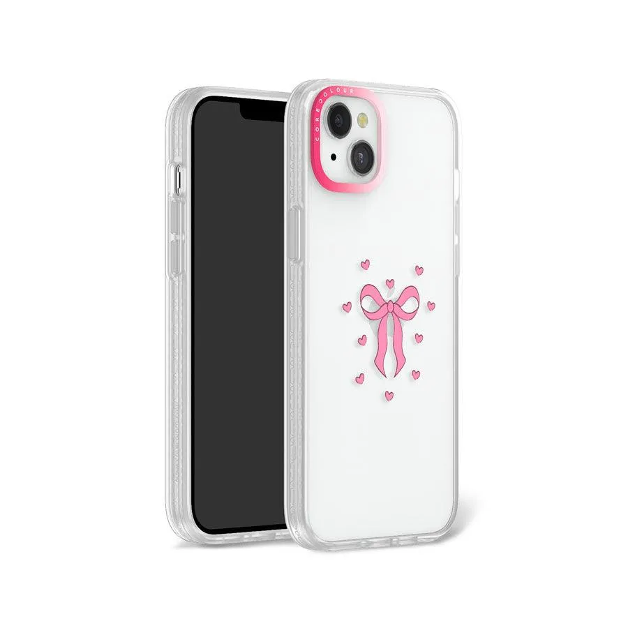 iPhone 12 Pro Max Pink Ribbon Heart Phone Case MagSafe Compatible