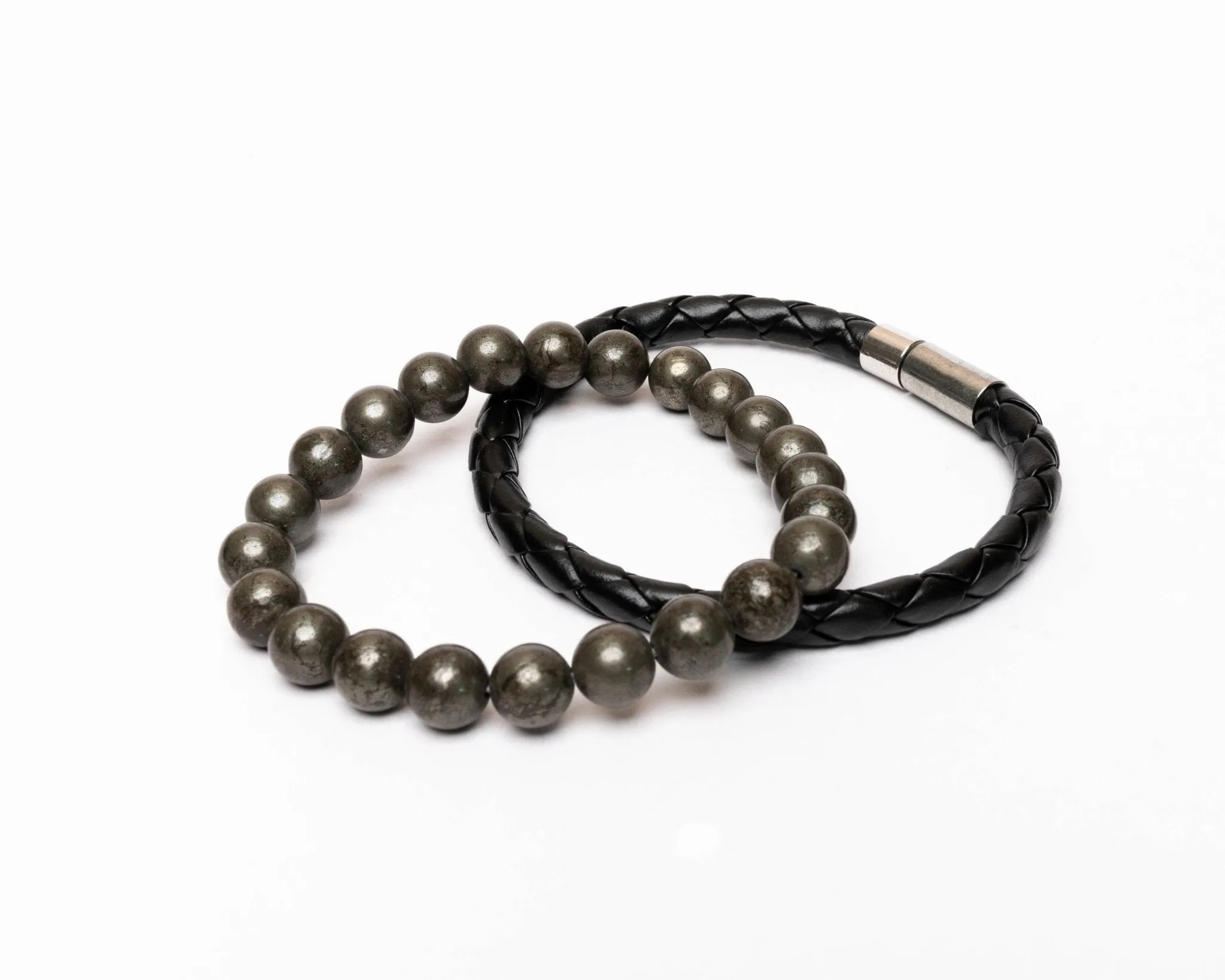 Iron Pyrite Leather Grip