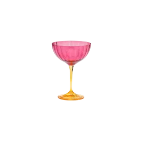 Jazzy Pink Champagne Glass