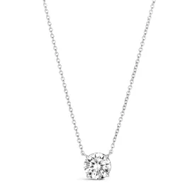Stunning 3-Carat Solitaire Diamond Necklace