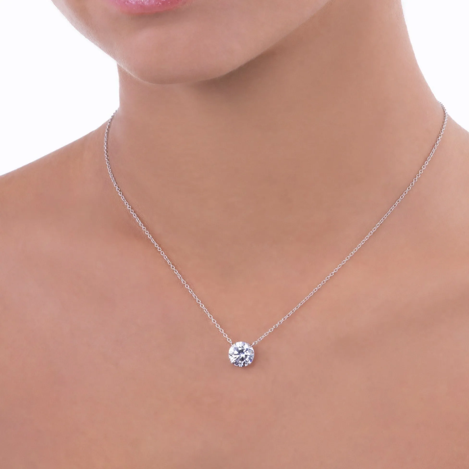 Stunning 3-Carat Solitaire Diamond Necklace