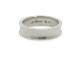 JW487/JW488 Concave Band, White Gold & Platinum