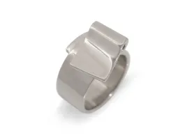 JW702 Folded Ring, White Gold & Platinum