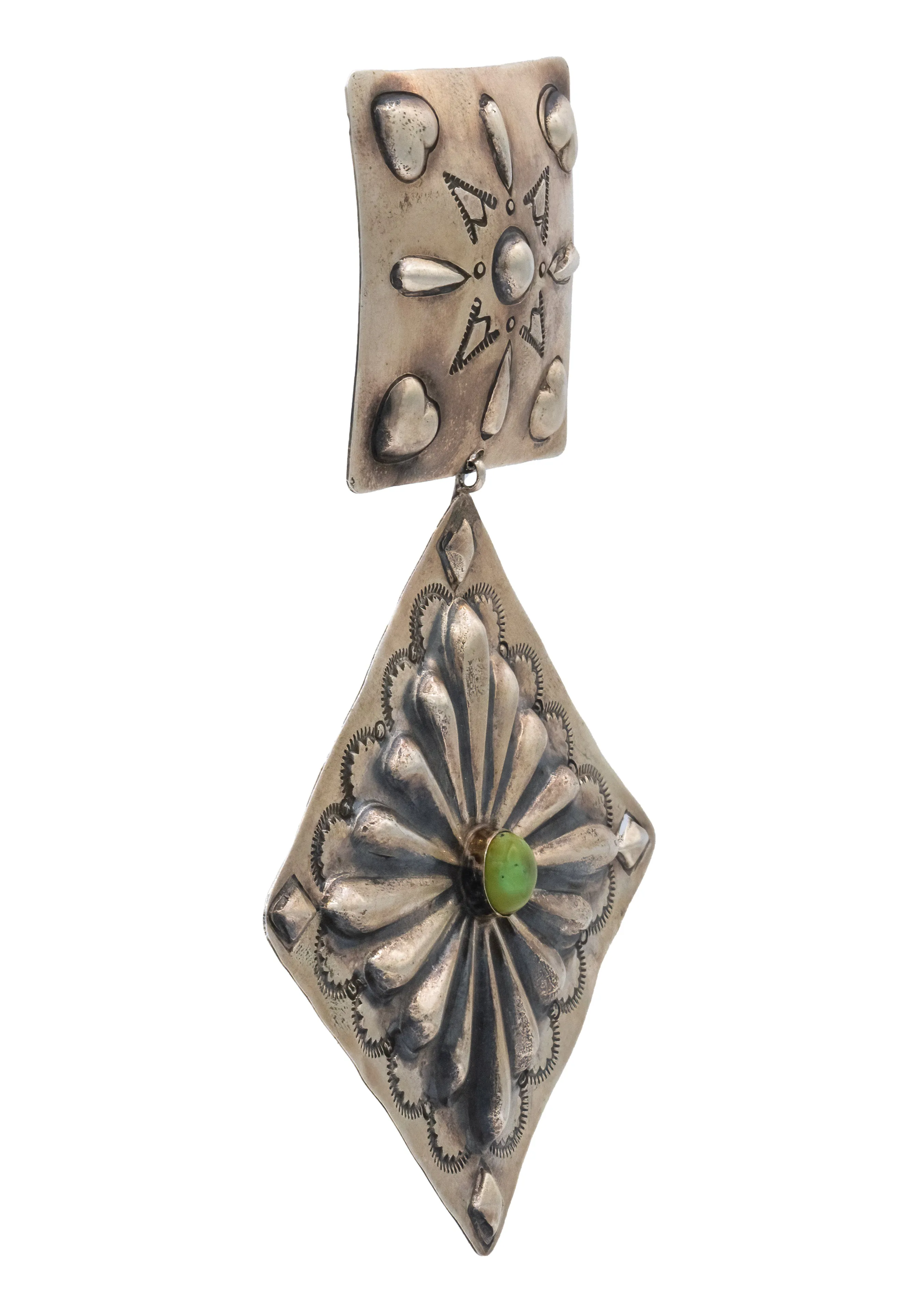 Kingman Turquoise Concho Earrings | Artisan Handmade