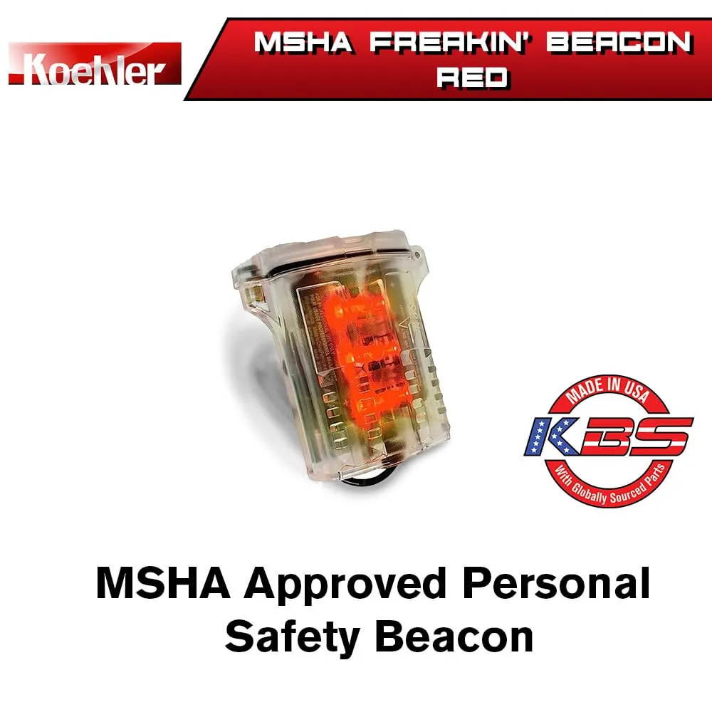 Koehler Bright Star Freakin Beacon Personal Safety Light | Visible from 1000  Feet | IP67 Water-Resistant and Intrinsically Safe Design for Work, Industrial Use, Running, Biking, More, Red (71010R)