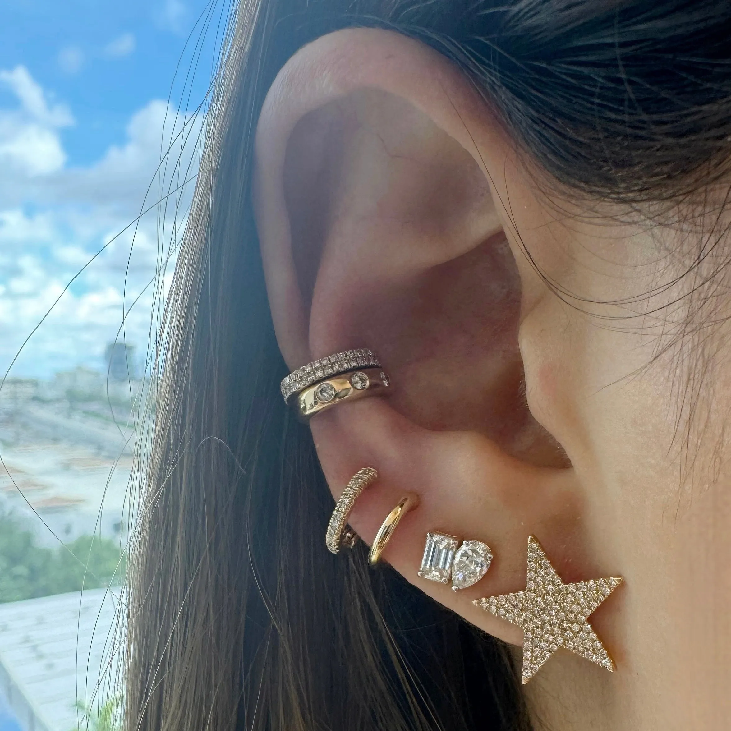 Lab Diamond Toi-et-Moi Diamond Studs