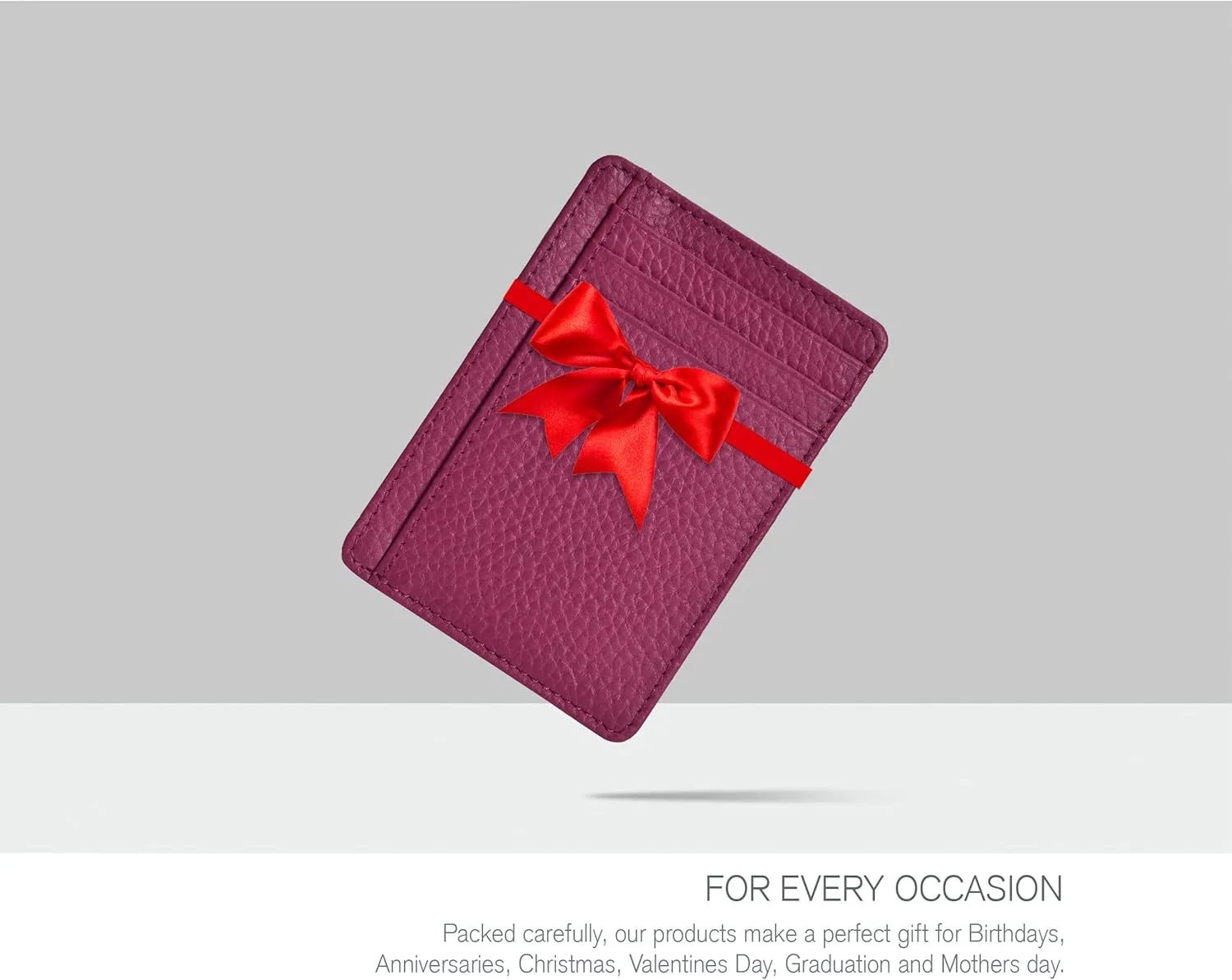 Leather Minimalist Wallet for Men & Women RFID Front Pocket Leather Card Holder Wallets