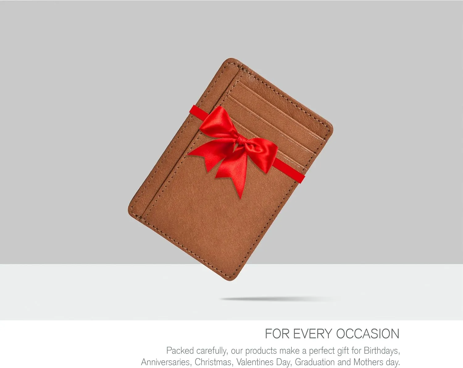 Leather Minimalist Wallet for Men & Women RFID Front Pocket Leather Card Holder Wallets