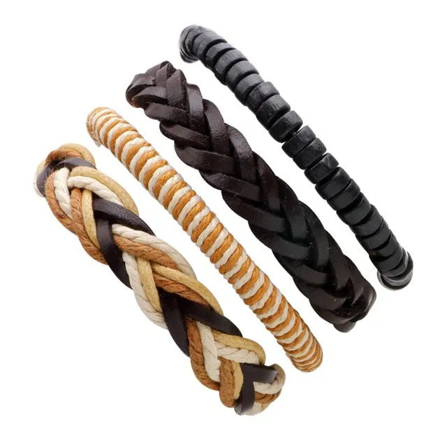 Leather Punk Skull Bracelets & Bangles
