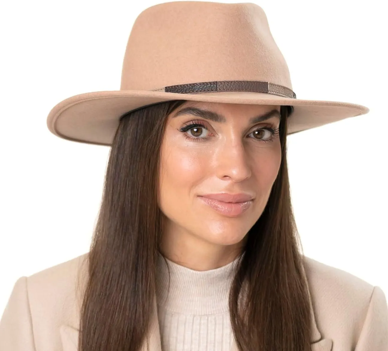 Lierys Melvarton Wool Hat with Leather Band Women/Men - Made in Italy