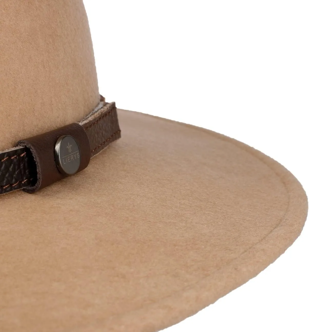 Lierys Melvarton Wool Hat with Leather Band Women/Men - Made in Italy