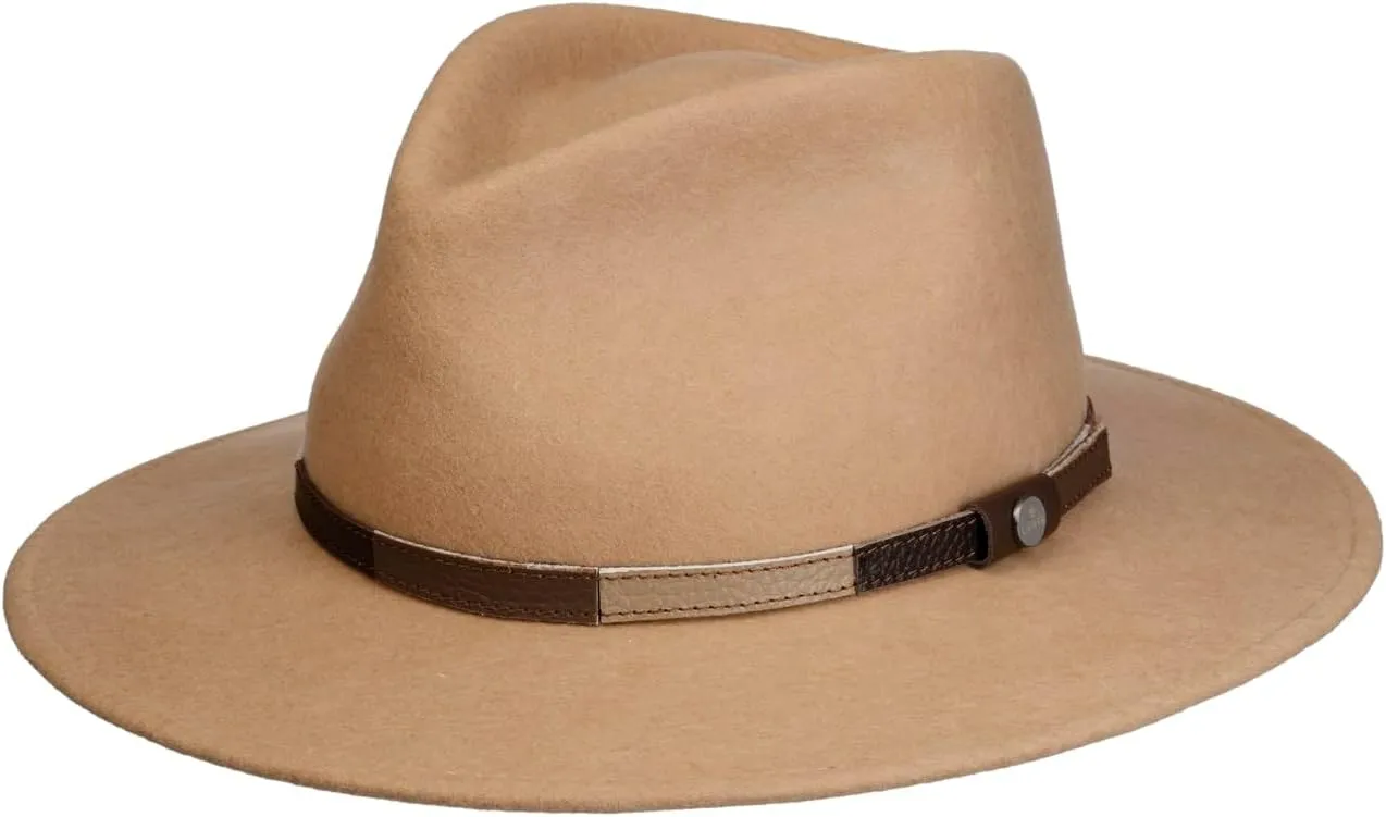 Lierys Melvarton Wool Hat with Leather Band Women/Men - Made in Italy