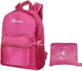 Lightweight foldable backpack outdoor mountaineering bag travel backpack rose red
