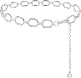 LIMHOO Metal Waist Chain for Women Chunky Belly Link Chain Belt for Dresses
