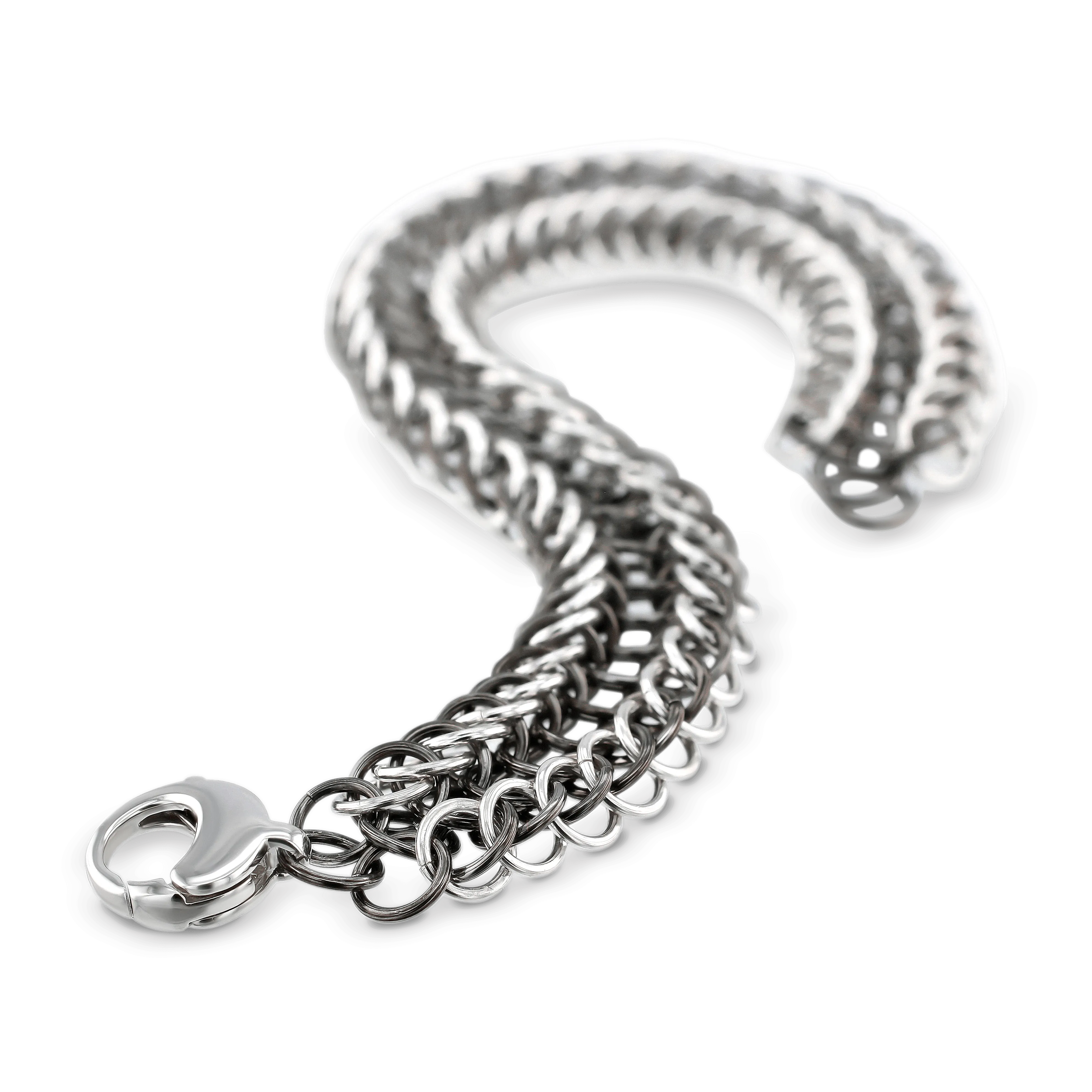 Lockdown II Silver Alligator Bracelet