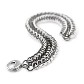 Lockdown II Silver Alligator Bracelet