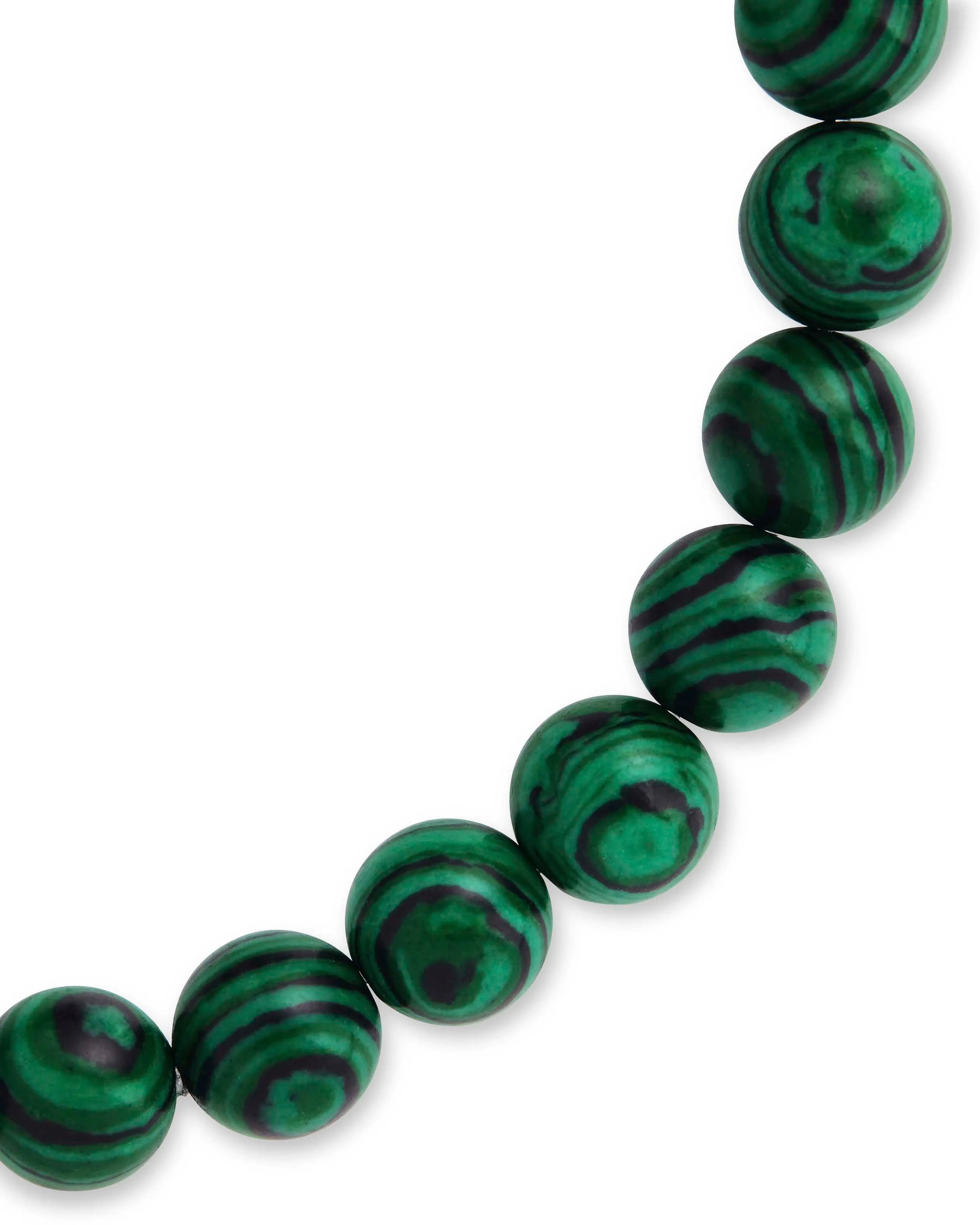 Malachite Beaded Stretch Bracelet